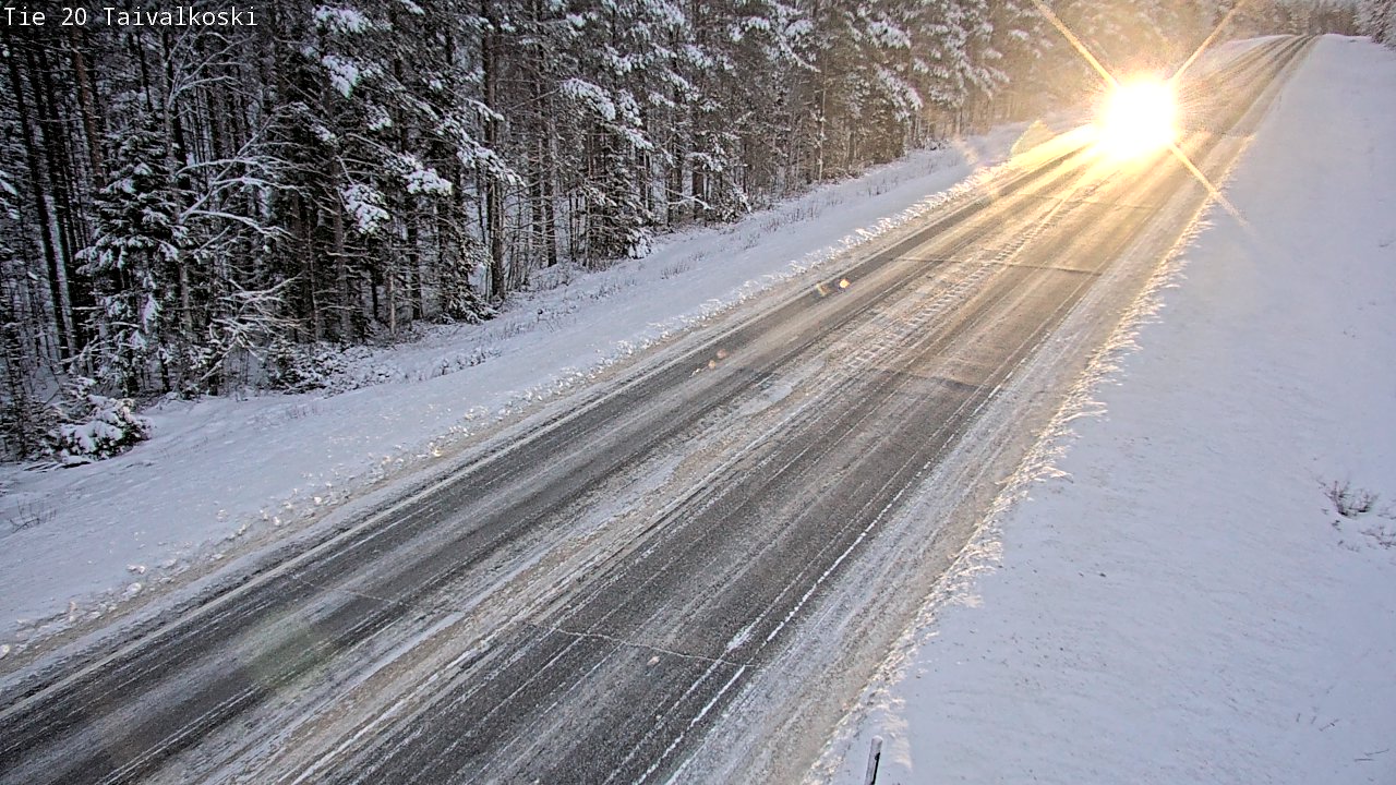 Weather Camera Image Väg 20 Taivalkoski, Taivalkoski, Pohjois-Pohjanmaa