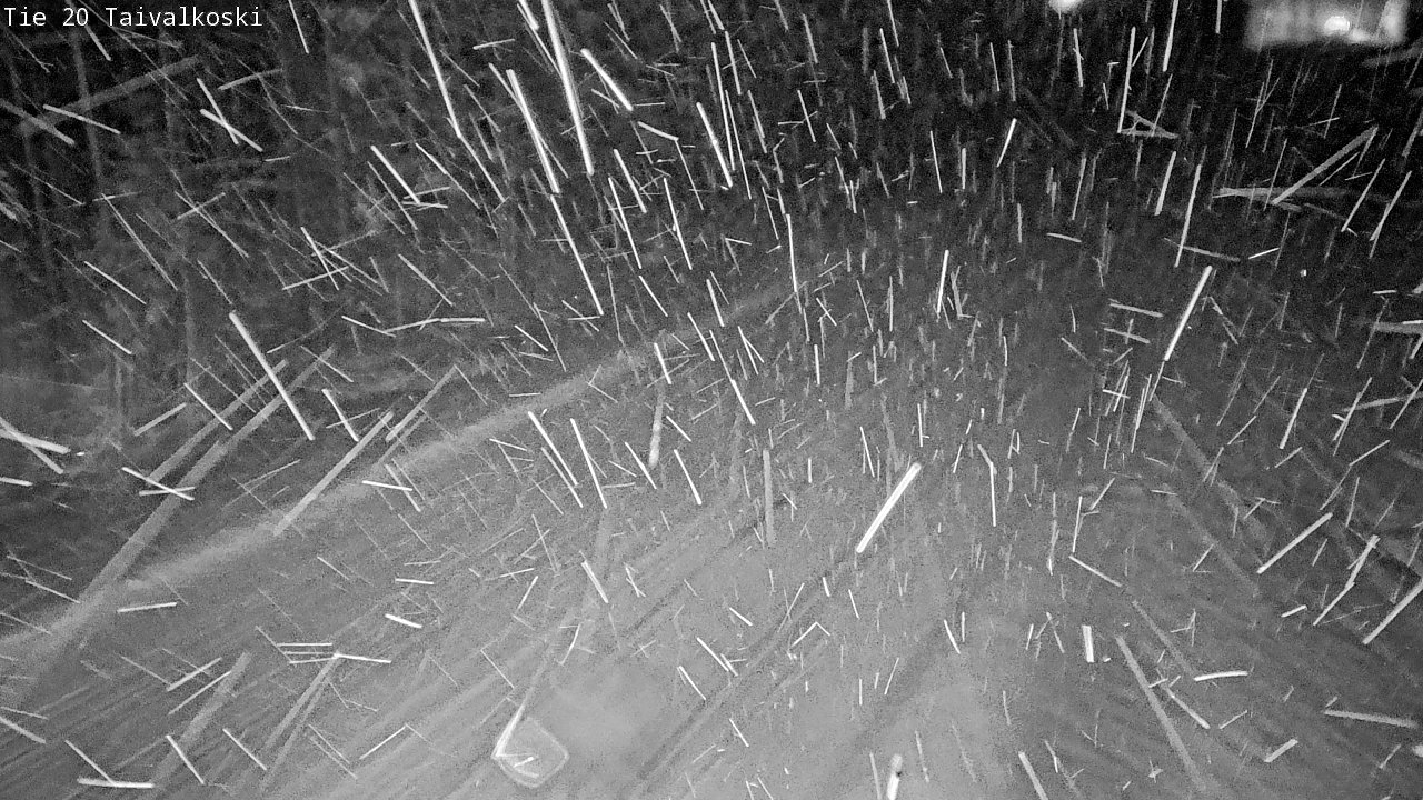 Weather Camera Image Väg 20 Taivalkoski, Taivalkoski, Pohjois-Pohjanmaa