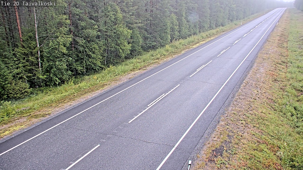Weather Camera Image Väg 20 Taivalkoski, Taivalkoski, Pohjois-Pohjanmaa