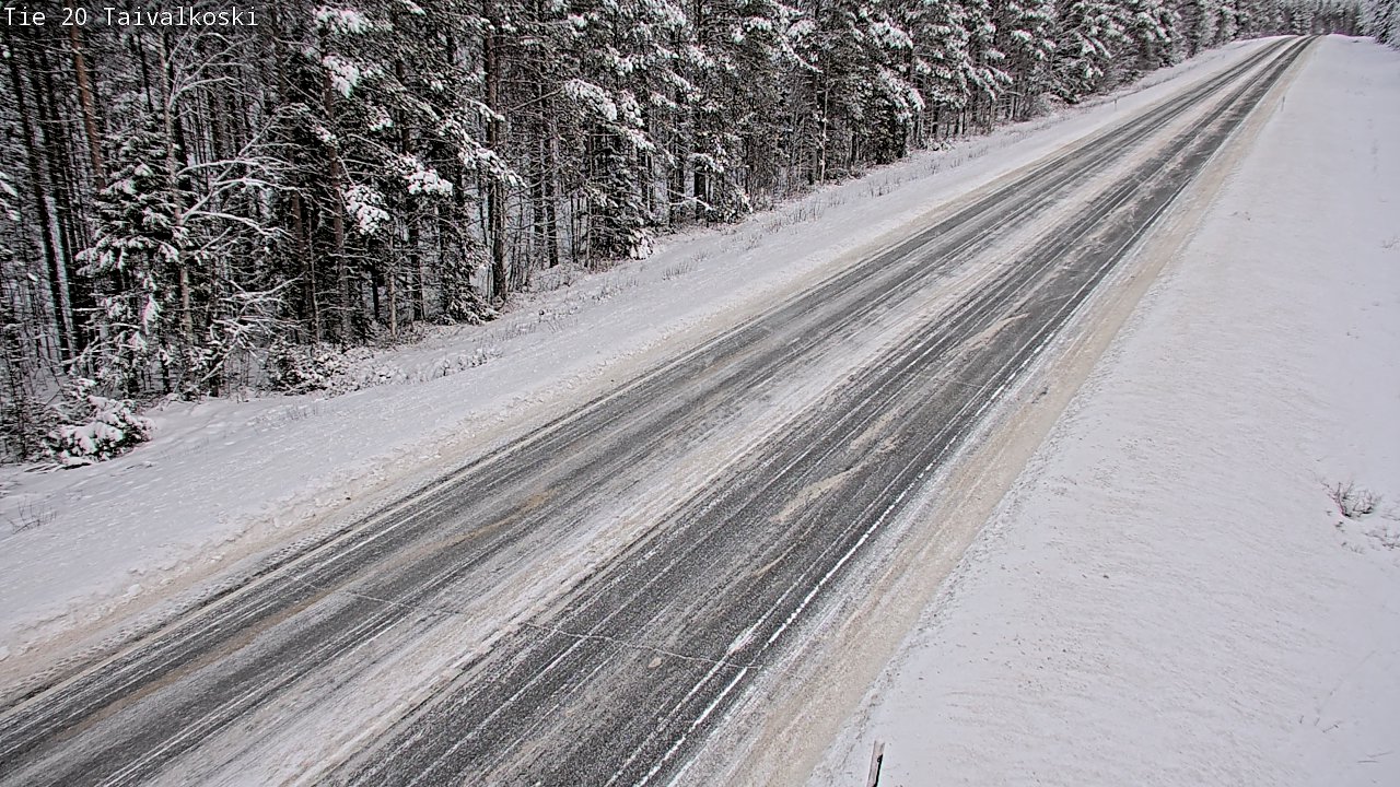 Weather Camera Image Väg 20 Taivalkoski, Taivalkoski, Pohjois-Pohjanmaa