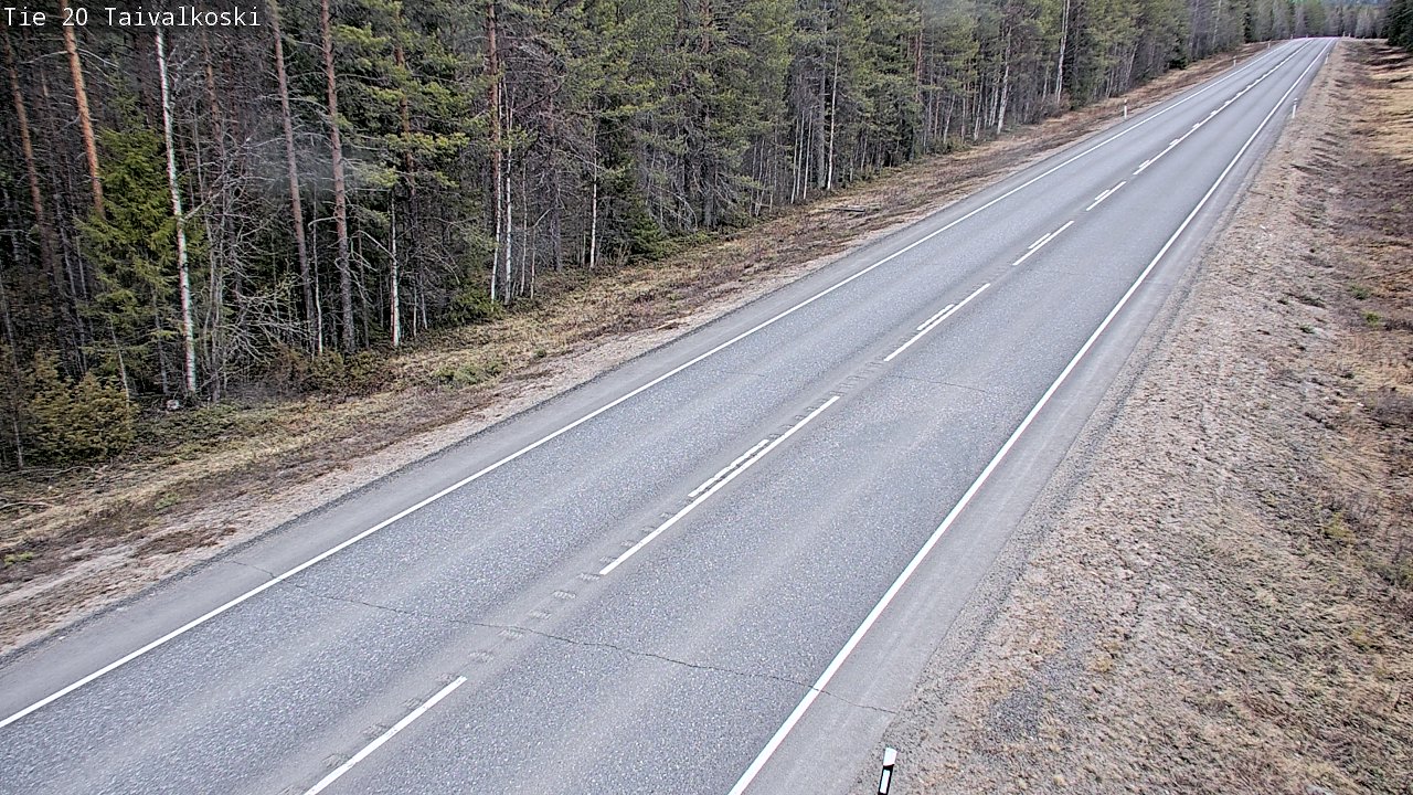 Weather Camera Image Road 20 Taivalkoski, Taivalkoski, Pohjois-Pohjanmaa