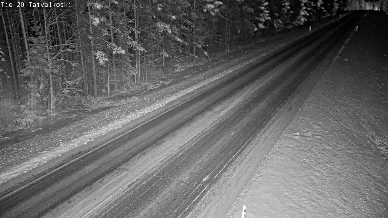 Weather Camera Image Väg 20 Taivalkoski, Taivalkoski, Pohjois-Pohjanmaa