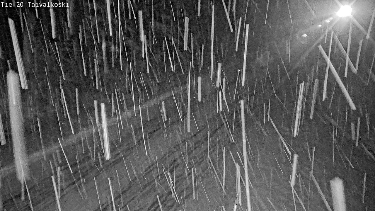 Weather Camera Image Väg 20 Taivalkoski, Taivalkoski, Pohjois-Pohjanmaa