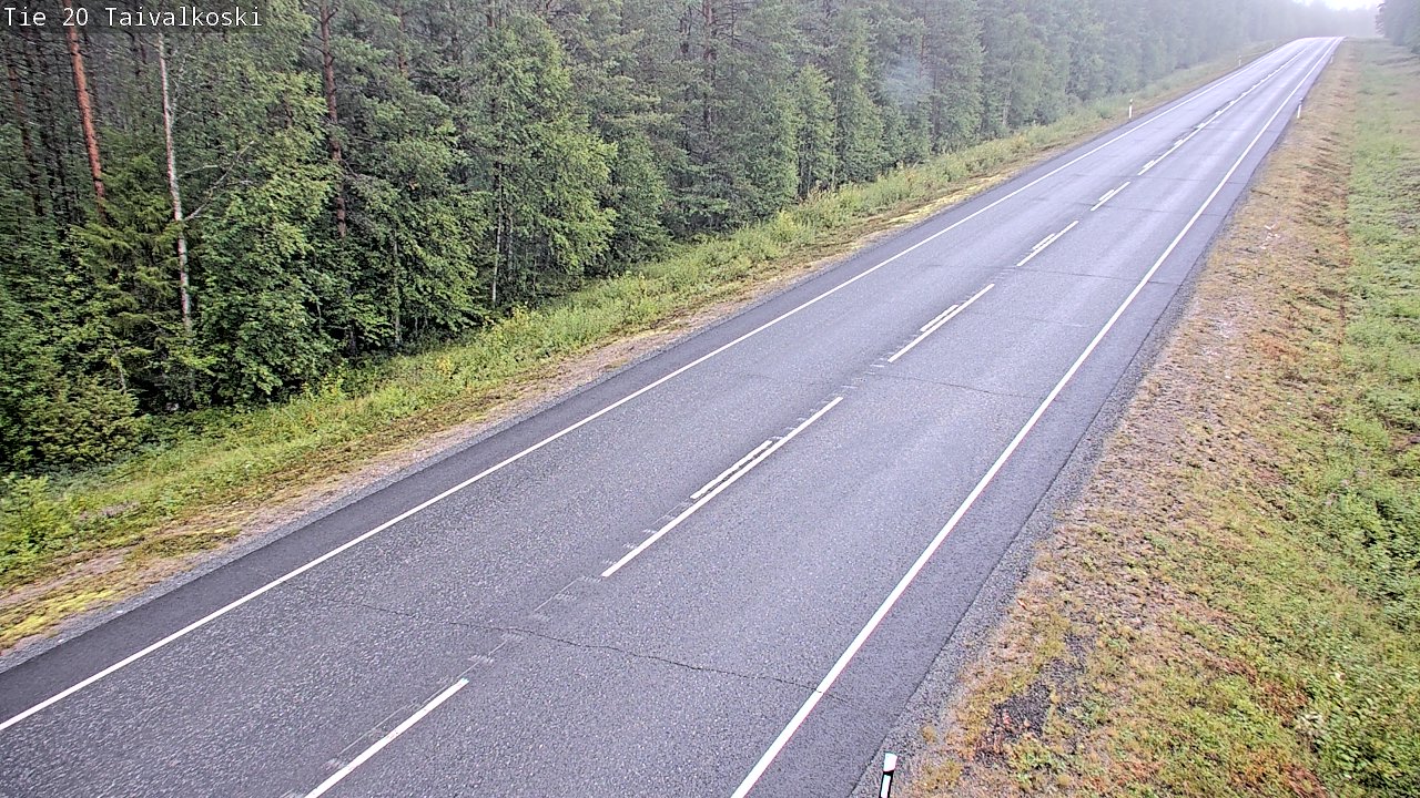 Weather Camera Image Väg 20 Taivalkoski, Taivalkoski, Pohjois-Pohjanmaa