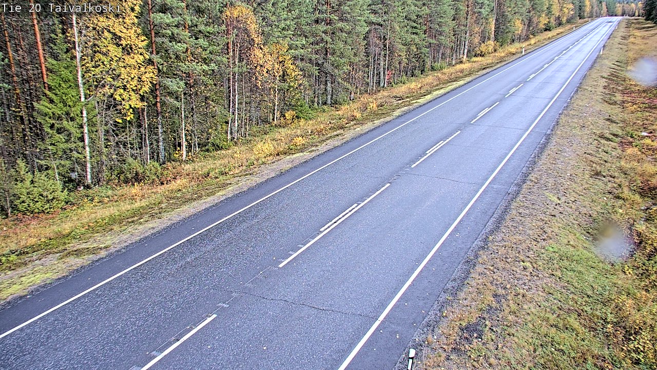 Weather Camera Image Väg 20 Taivalkoski, Taivalkoski, Pohjois-Pohjanmaa