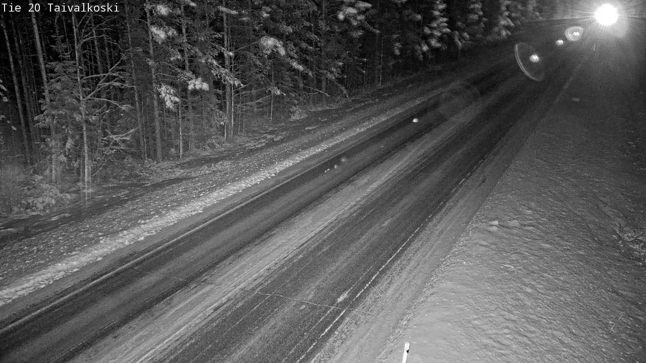 Weather Camera Image Väg 20 Taivalkoski, Taivalkoski, Pohjois-Pohjanmaa