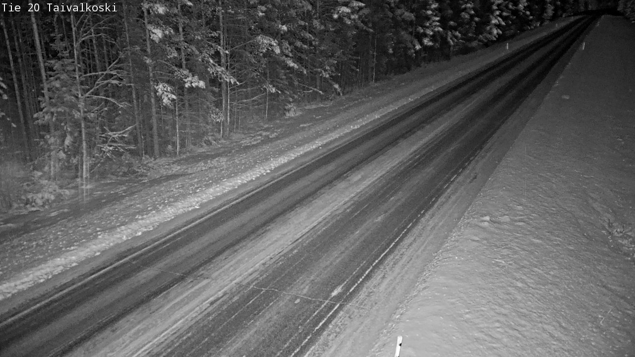 Weather Camera Image Väg 20 Taivalkoski, Taivalkoski, Pohjois-Pohjanmaa