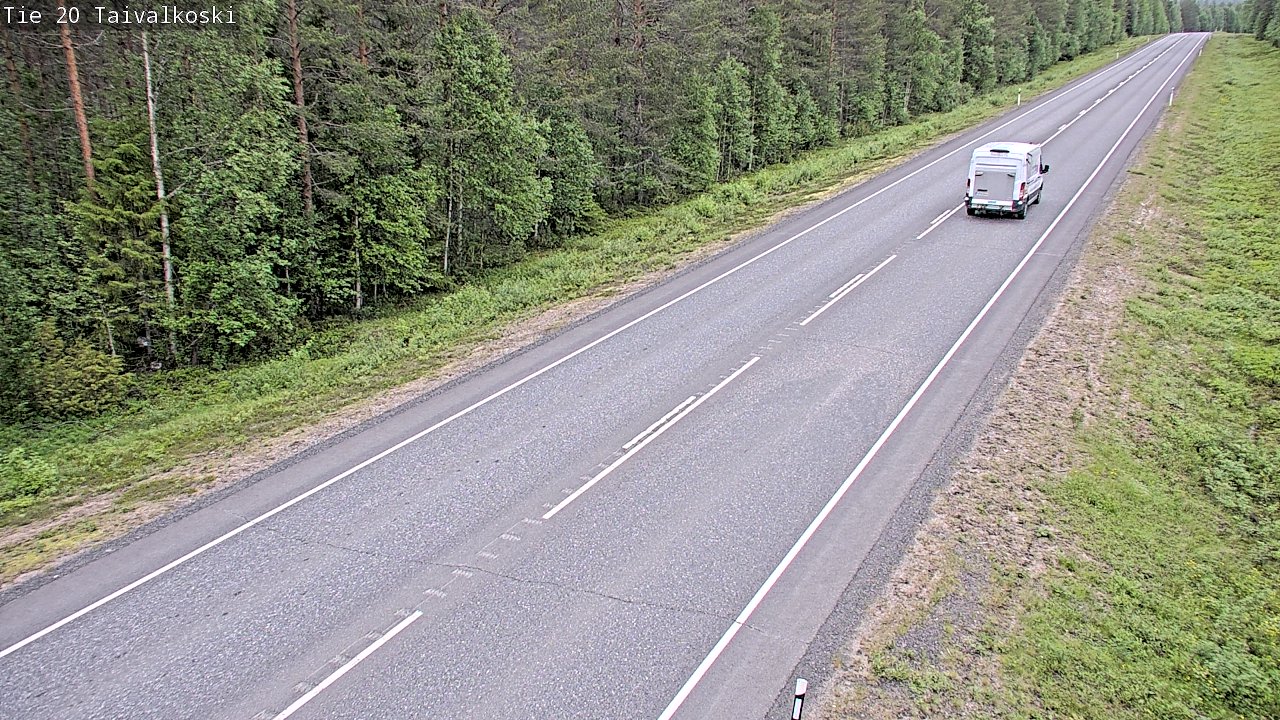 Weather Camera Image Road 20 Taivalkoski, Taivalkoski, Pohjois-Pohjanmaa