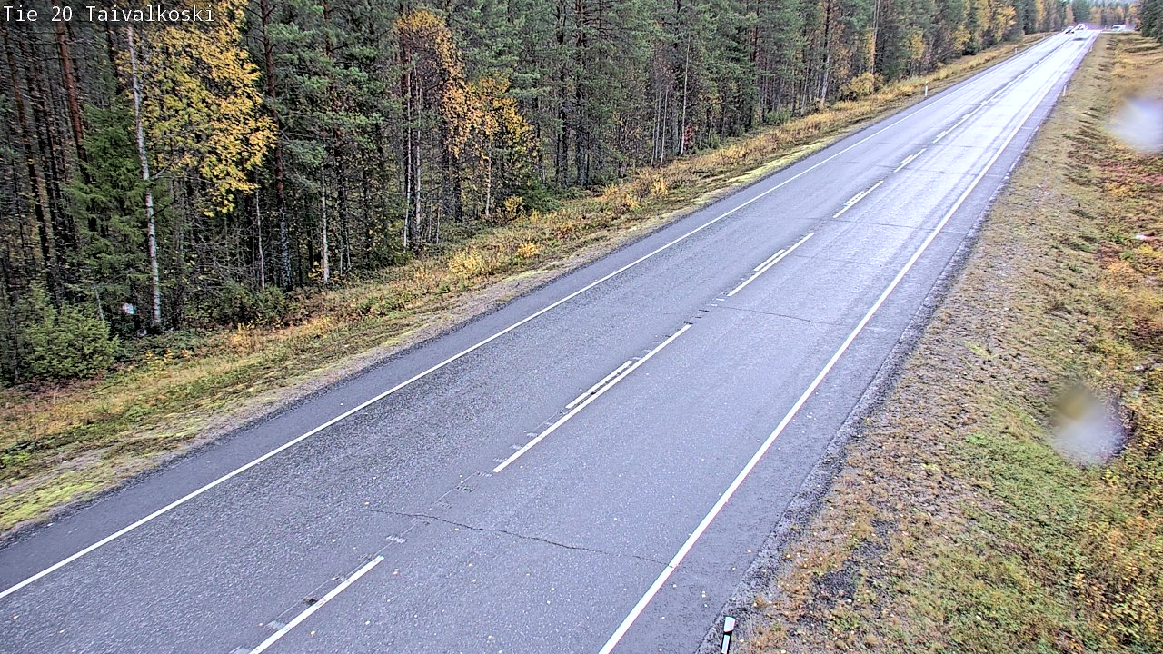 Weather Camera Image Väg 20 Taivalkoski, Taivalkoski, Pohjois-Pohjanmaa