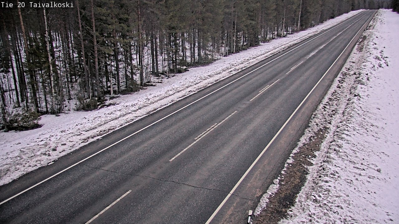 Weather Camera Image Road 20 Taivalkoski, Taivalkoski, Pohjois-Pohjanmaa