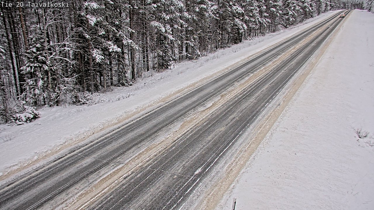 Weather Camera Image Väg 20 Taivalkoski, Taivalkoski, Pohjois-Pohjanmaa