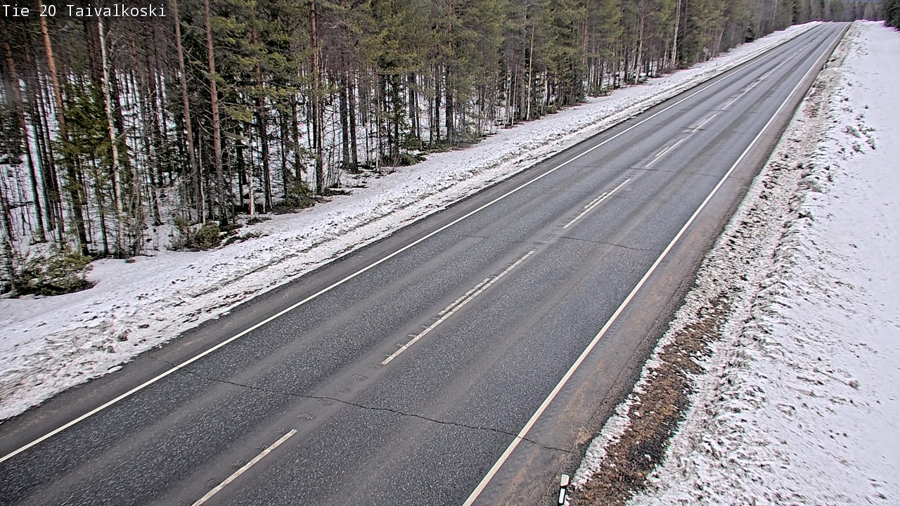 Weather Camera Image Road 20 Taivalkoski, Taivalkoski, Pohjois-Pohjanmaa