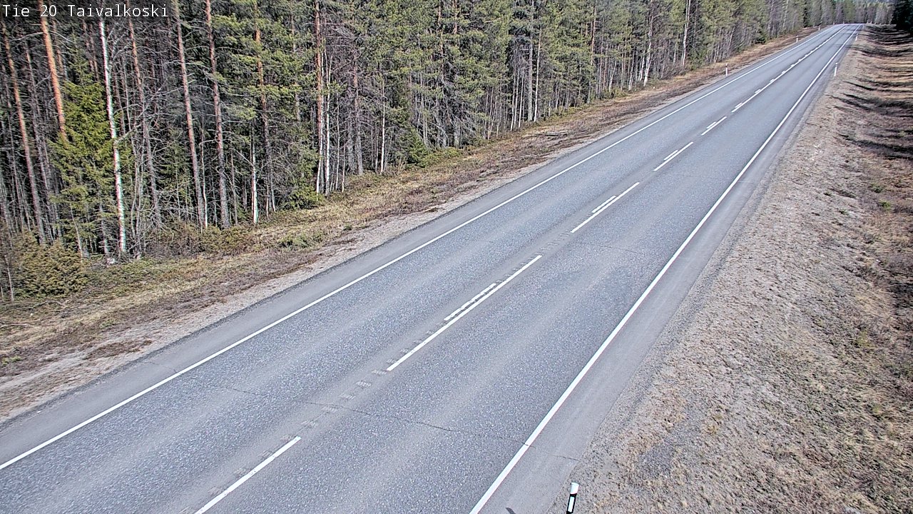 Weather Camera Image Road 20 Taivalkoski, Taivalkoski, Pohjois-Pohjanmaa