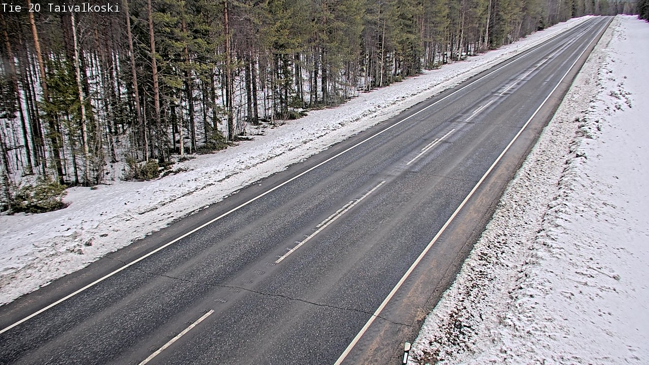 Weather Camera Image Väg 20 Taivalkoski, Taivalkoski, Pohjois-Pohjanmaa