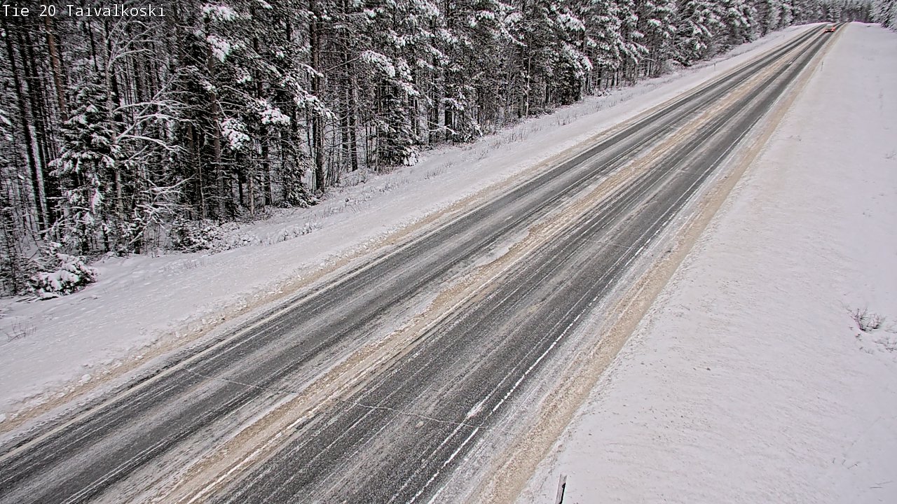 Weather Camera Image Väg 20 Taivalkoski, Taivalkoski, Pohjois-Pohjanmaa
