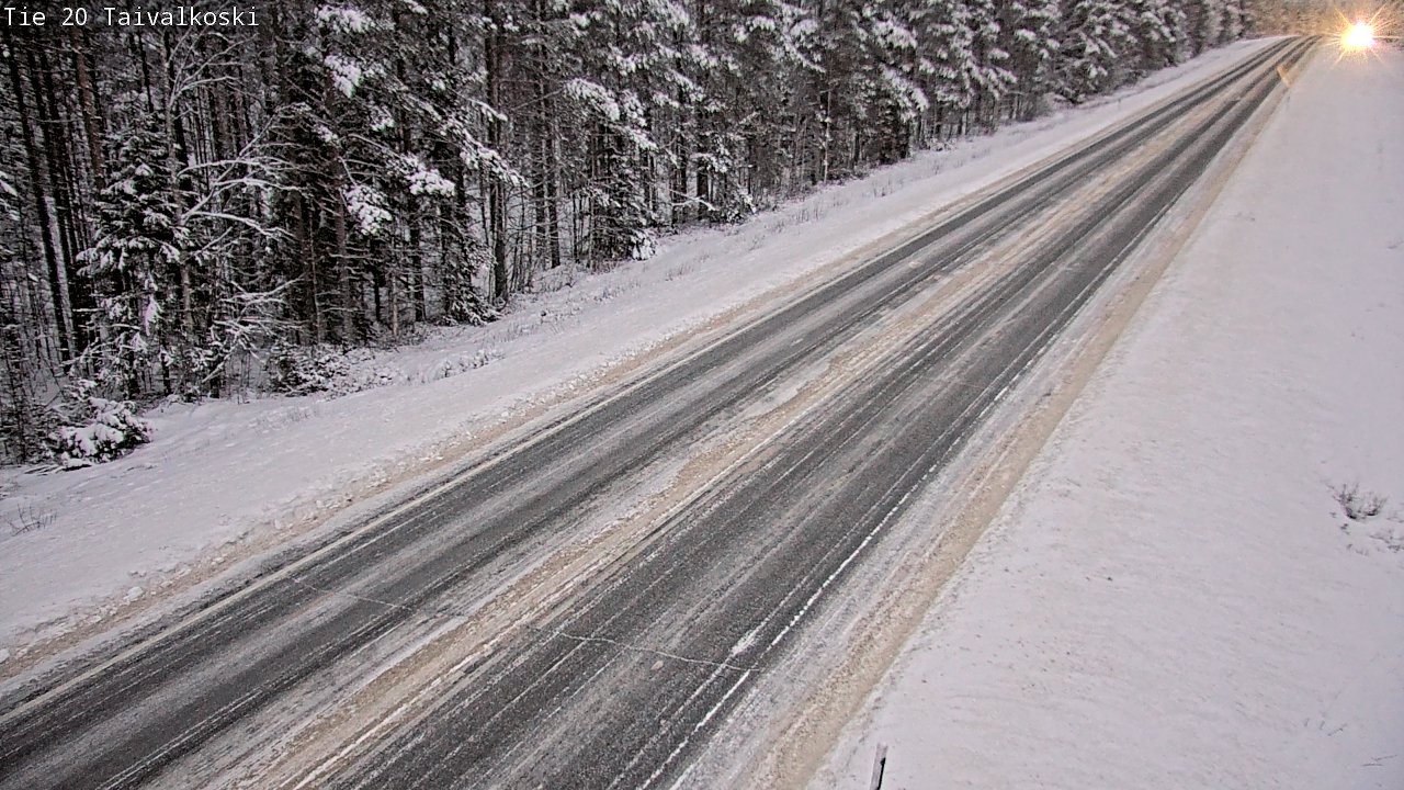Weather Camera Image Väg 20 Taivalkoski, Taivalkoski, Pohjois-Pohjanmaa