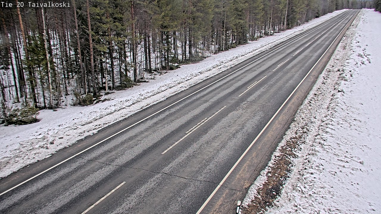 Weather Camera Image Väg 20 Taivalkoski, Taivalkoski, Pohjois-Pohjanmaa