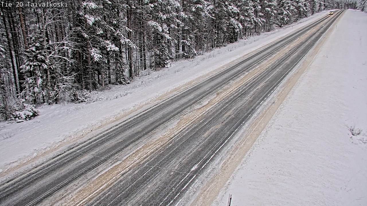 Weather Camera Image Väg 20 Taivalkoski, Taivalkoski, Pohjois-Pohjanmaa