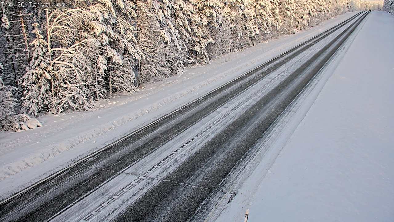Weather Camera Image Väg 20 Taivalkoski, Taivalkoski, Pohjois-Pohjanmaa