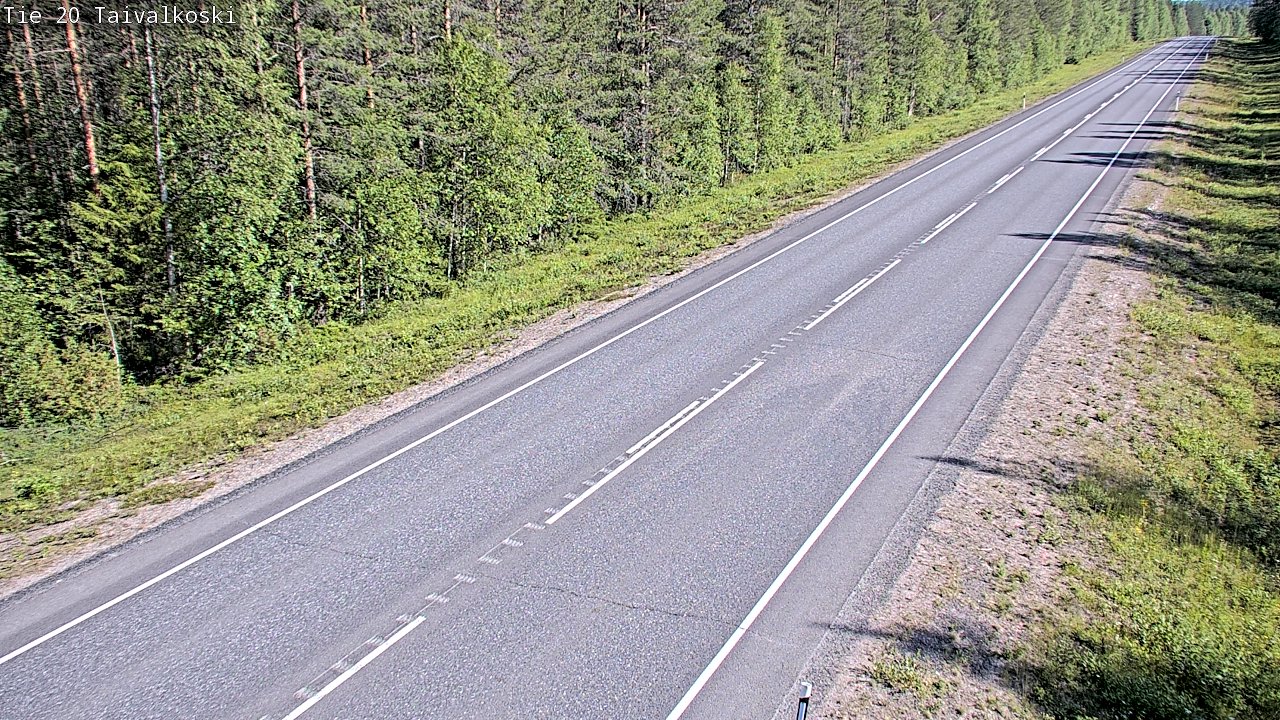 Weather Camera Image Road 20 Taivalkoski, Taivalkoski, Pohjois-Pohjanmaa