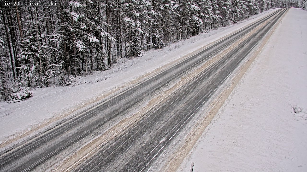 Weather Camera Image Väg 20 Taivalkoski, Taivalkoski, Pohjois-Pohjanmaa