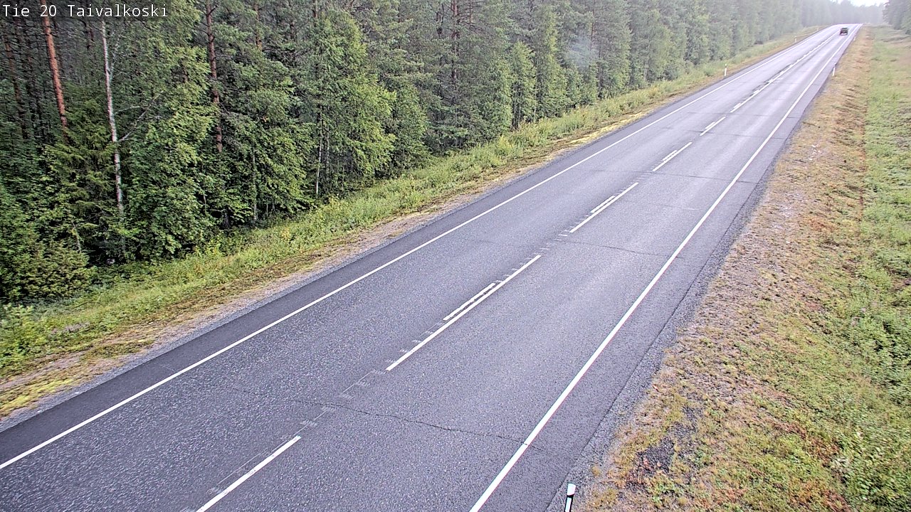 Weather Camera Image Väg 20 Taivalkoski, Taivalkoski, Pohjois-Pohjanmaa