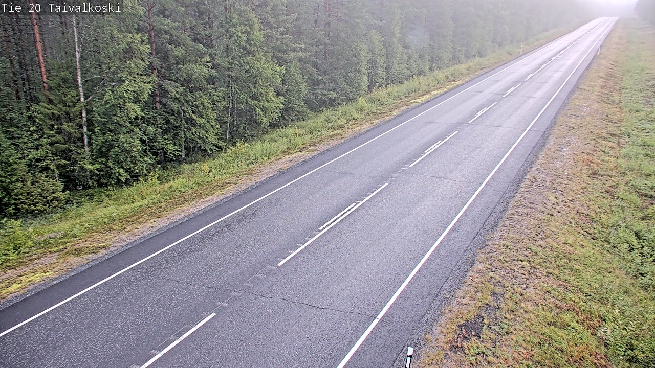 Weather Camera Image Väg 20 Taivalkoski, Taivalkoski, Pohjois-Pohjanmaa