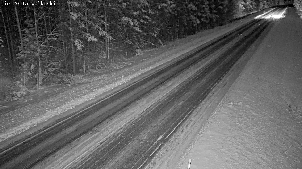 Weather Camera Image Väg 20 Taivalkoski, Taivalkoski, Pohjois-Pohjanmaa