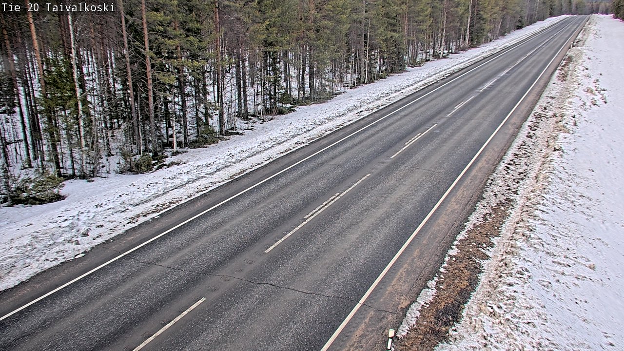 Weather Camera Image Road 20 Taivalkoski, Taivalkoski, Pohjois-Pohjanmaa