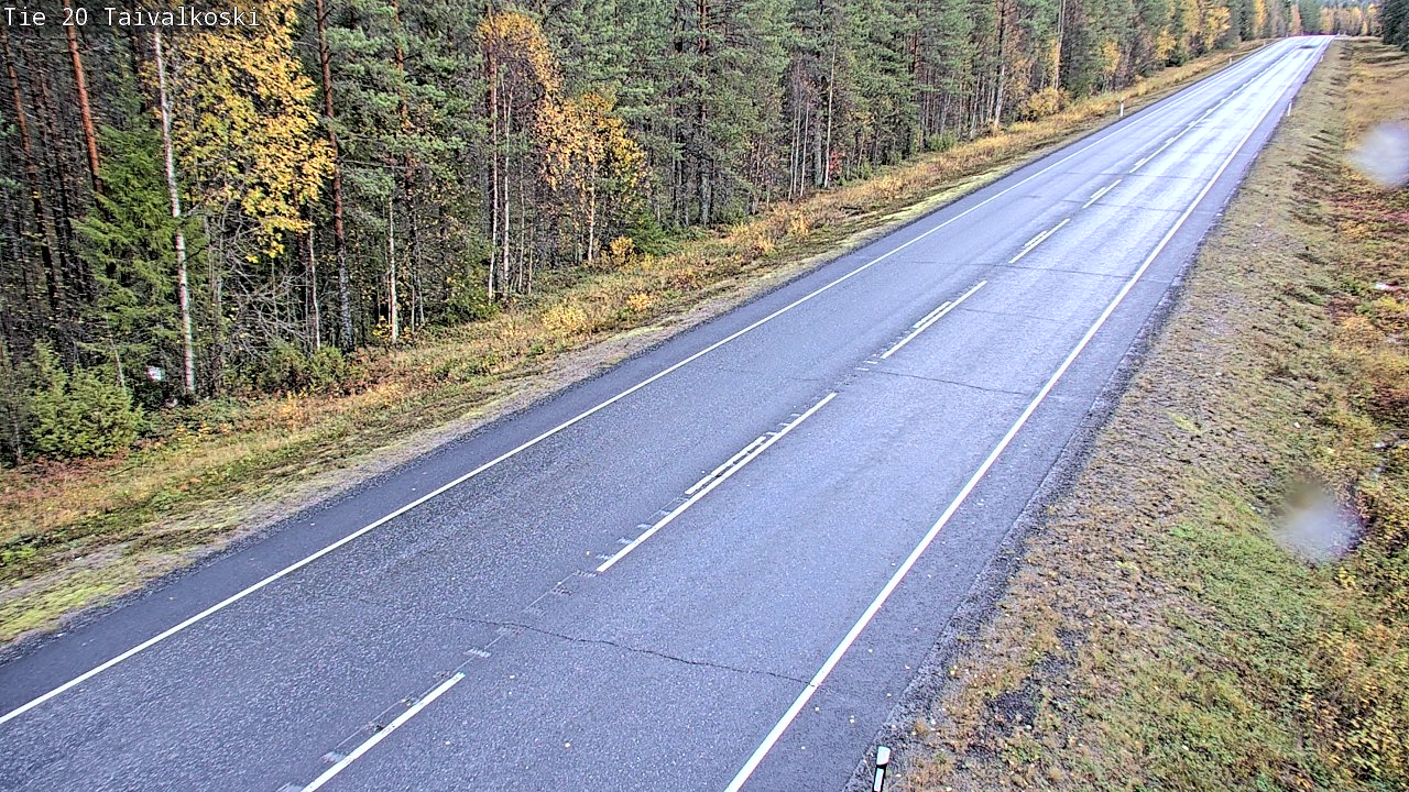 Weather Camera Image Väg 20 Taivalkoski, Taivalkoski, Pohjois-Pohjanmaa