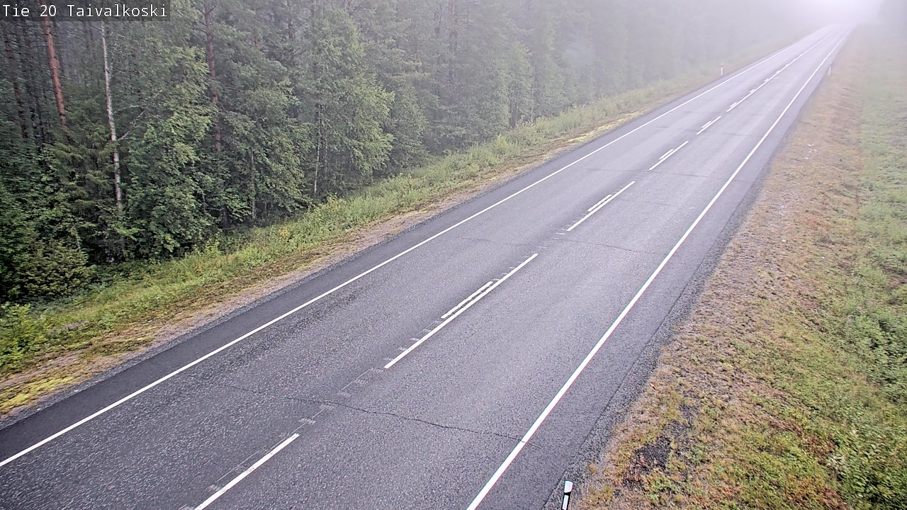 Weather Camera Image Väg 20 Taivalkoski, Taivalkoski, Pohjois-Pohjanmaa
