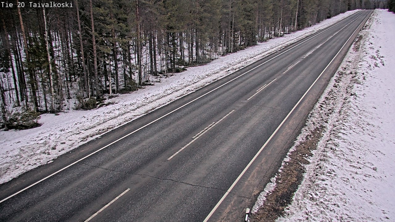 Weather Camera Image Road 20 Taivalkoski, Taivalkoski, Pohjois-Pohjanmaa