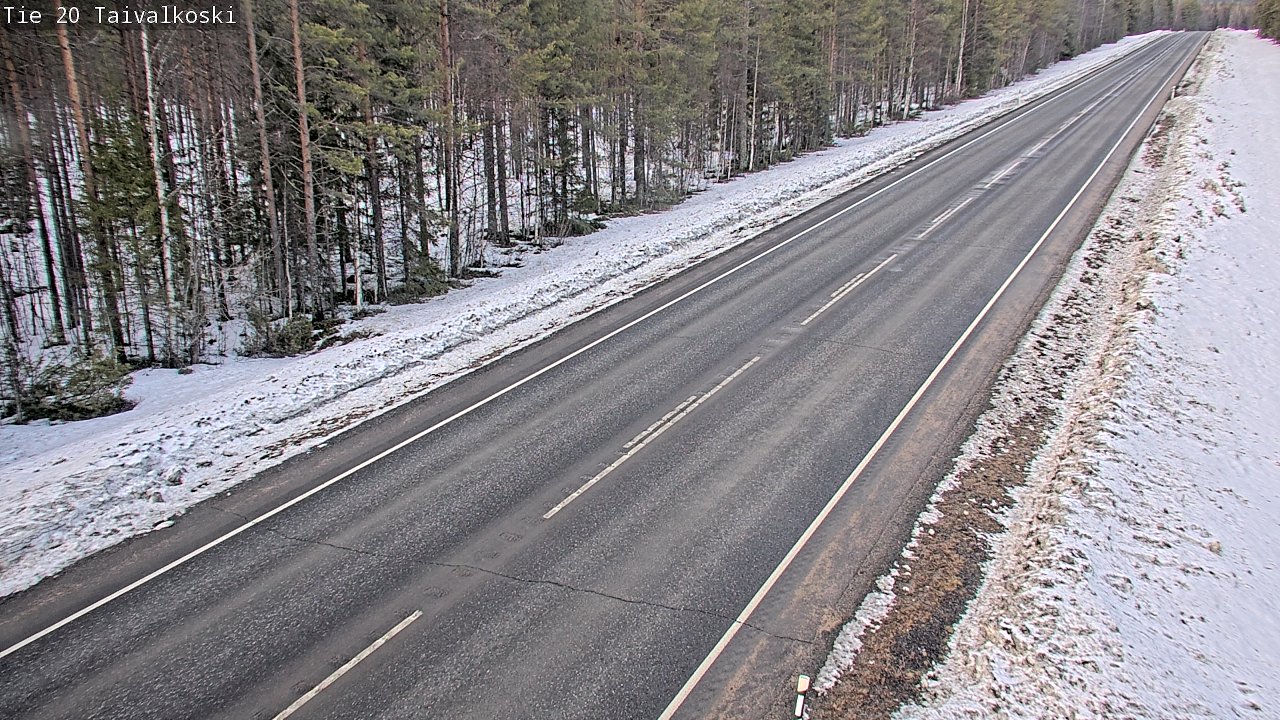 Weather Camera Image Road 20 Taivalkoski, Taivalkoski, Pohjois-Pohjanmaa