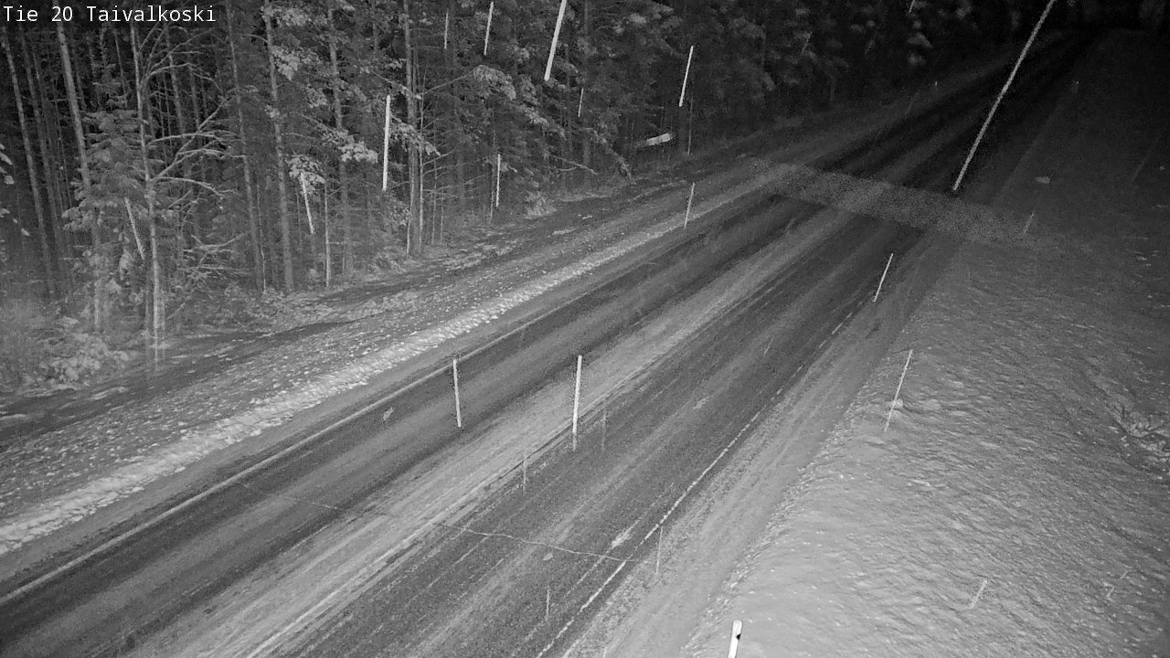 Weather Camera Image Väg 20 Taivalkoski, Taivalkoski, Pohjois-Pohjanmaa
