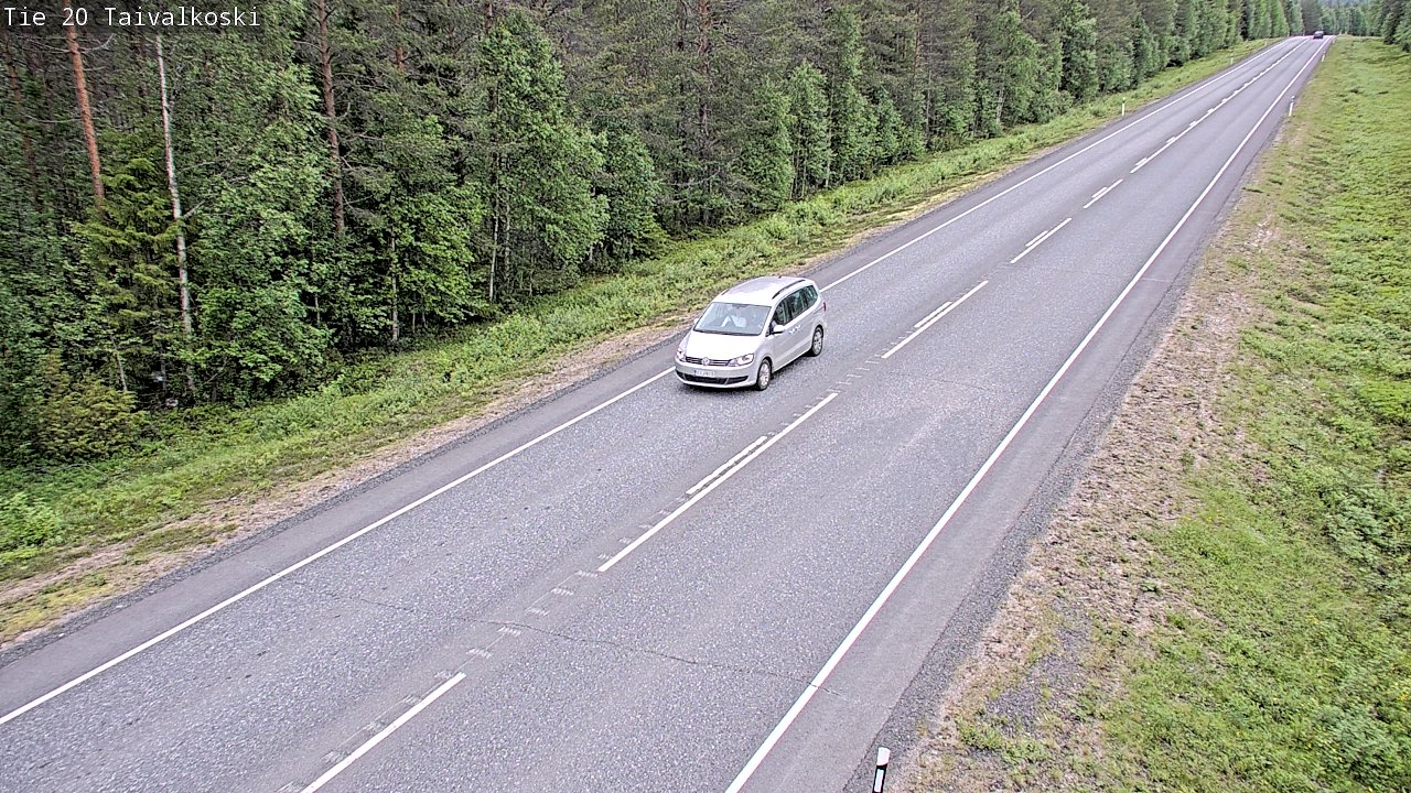 Weather Camera Image Väg 20 Taivalkoski, Taivalkoski, Pohjois-Pohjanmaa