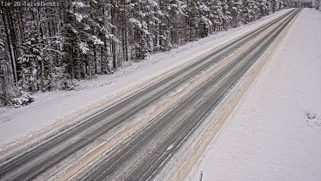Weather Camera Image Väg 20 Taivalkoski, Taivalkoski, Pohjois-Pohjanmaa