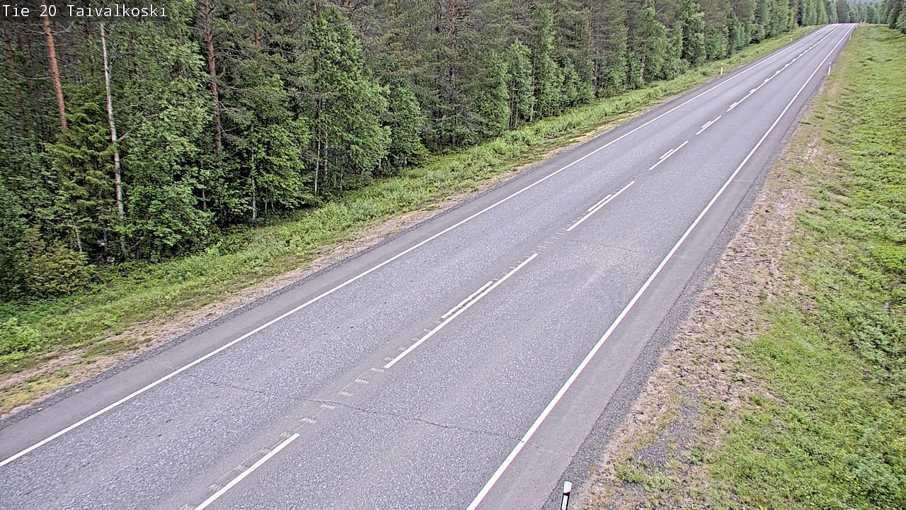 Weather Camera Image Road 20 Taivalkoski, Taivalkoski, Pohjois-Pohjanmaa
