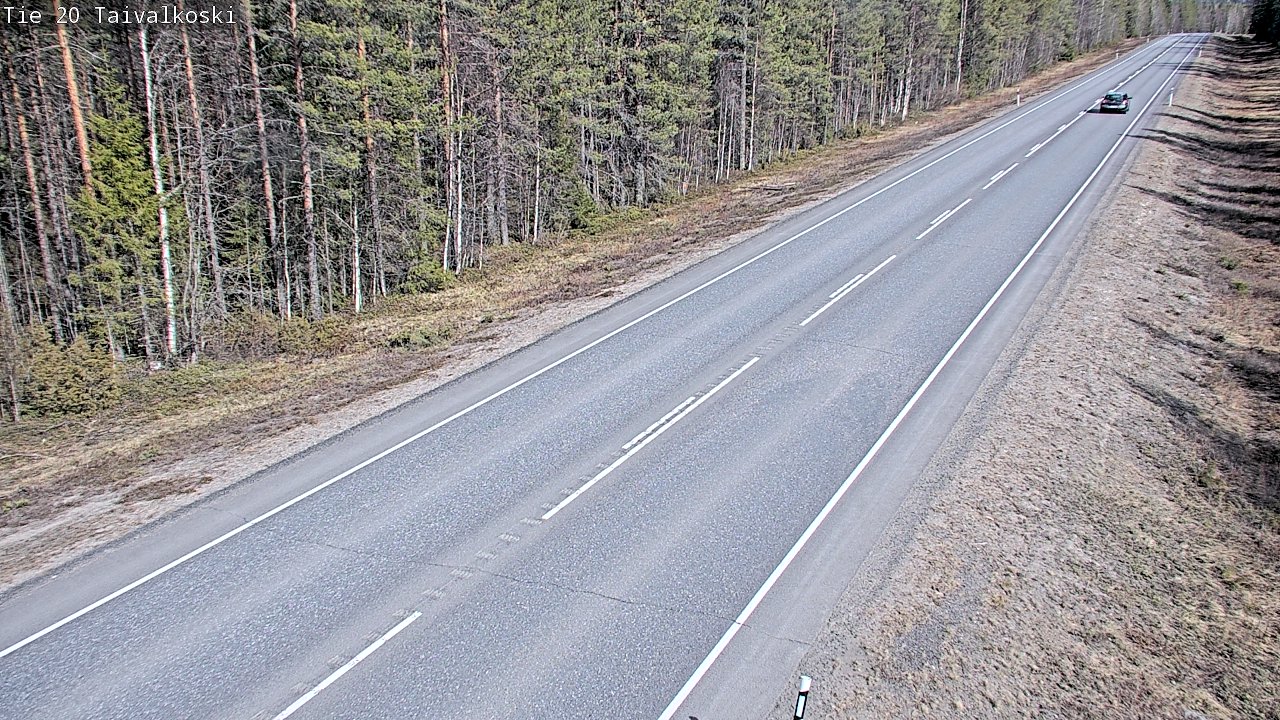 Weather Camera Image Road 20 Taivalkoski, Taivalkoski, Pohjois-Pohjanmaa
