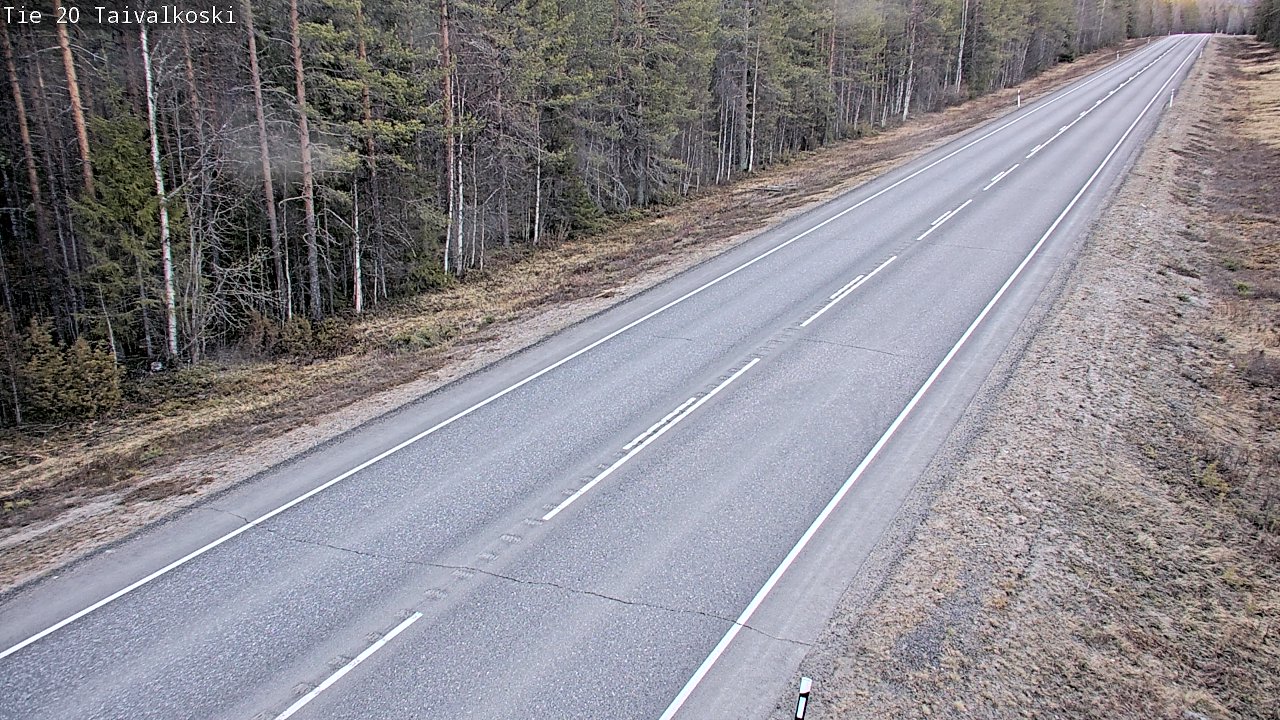 Weather Camera Image Road 20 Taivalkoski, Taivalkoski, Pohjois-Pohjanmaa
