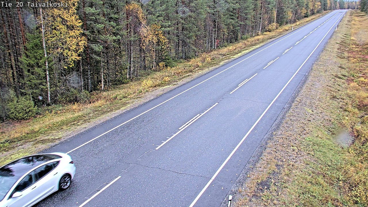 Weather Camera Image Väg 20 Taivalkoski, Taivalkoski, Pohjois-Pohjanmaa