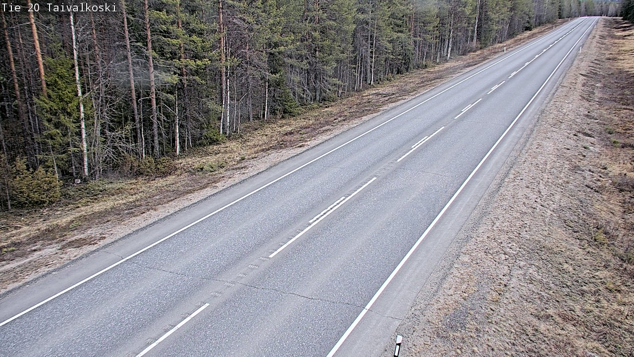 Weather Camera Image Road 20 Taivalkoski, Taivalkoski, Pohjois-Pohjanmaa