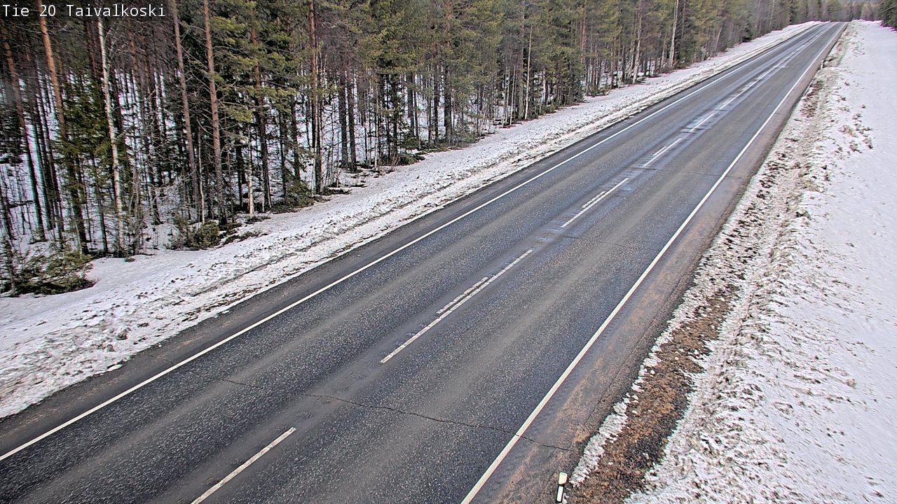 Weather Camera Image Road 20 Taivalkoski, Taivalkoski, Pohjois-Pohjanmaa