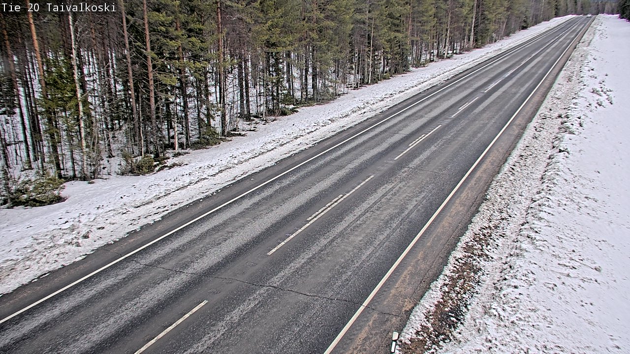 Weather Camera Image Väg 20 Taivalkoski, Taivalkoski, Pohjois-Pohjanmaa