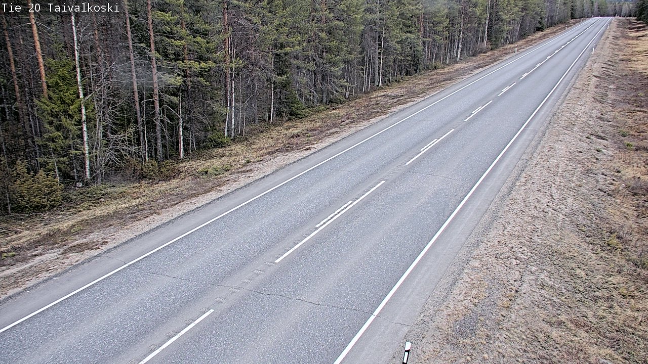 Weather Camera Image Road 20 Taivalkoski, Taivalkoski, Pohjois-Pohjanmaa