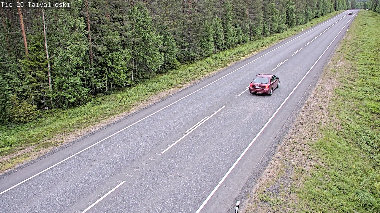 Weather Camera Image Väg 20 Taivalkoski, Taivalkoski, Pohjois-Pohjanmaa