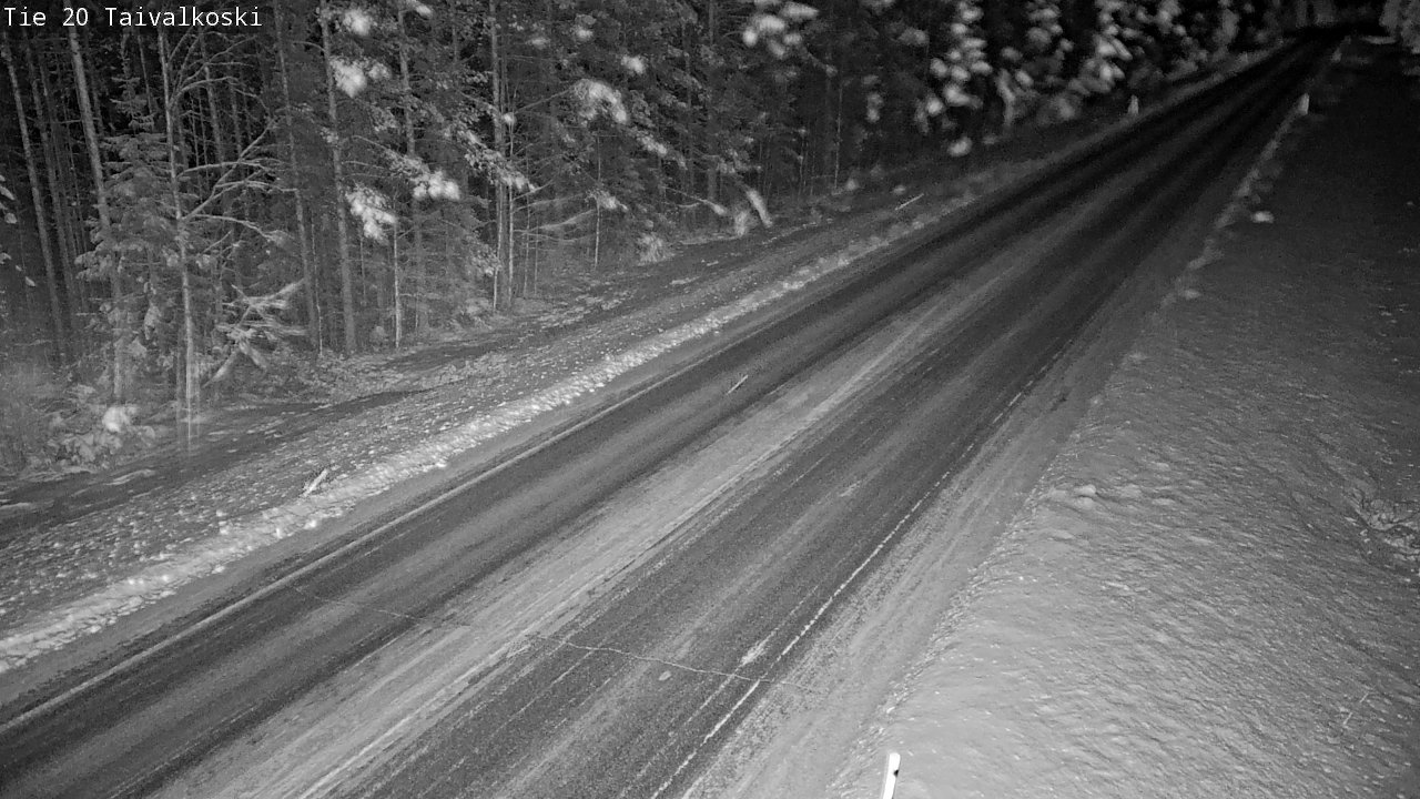 Weather Camera Image Väg 20 Taivalkoski, Taivalkoski, Pohjois-Pohjanmaa