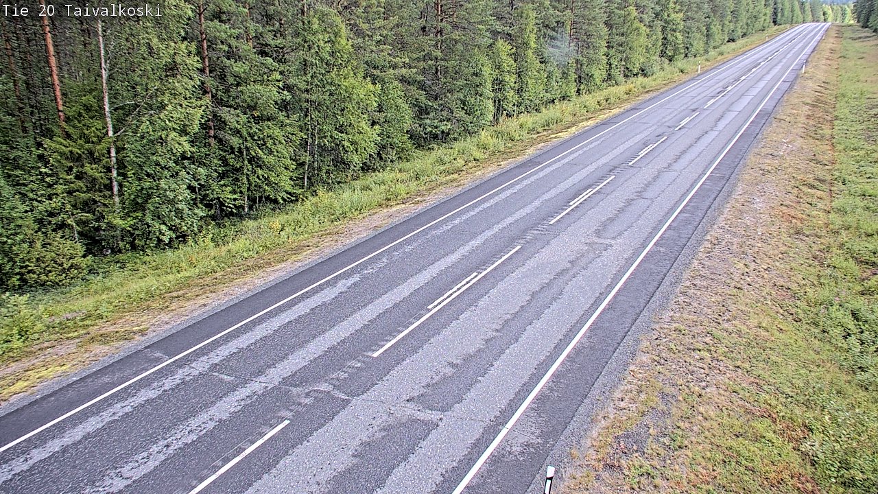 Weather Camera Image Road 20 Taivalkoski, Taivalkoski, Pohjois-Pohjanmaa