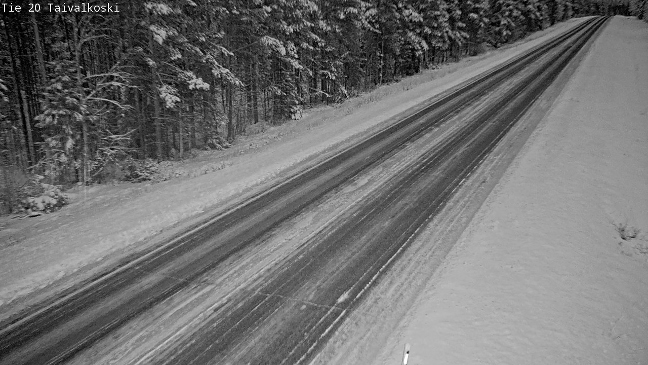 Weather Camera Image Väg 20 Taivalkoski, Taivalkoski, Pohjois-Pohjanmaa