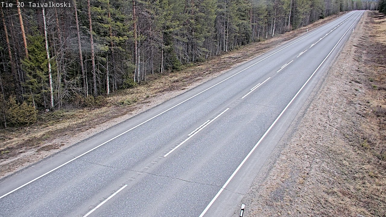 Weather Camera Image Road 20 Taivalkoski, Taivalkoski, Pohjois-Pohjanmaa