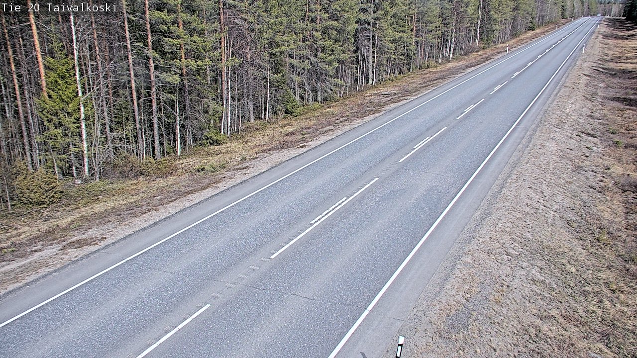 Weather Camera Image Väg 20 Taivalkoski, Taivalkoski, Pohjois-Pohjanmaa